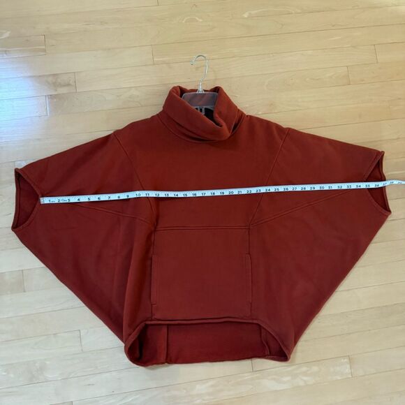 Irema Slow Fashion Cocoon High Neck Sweatshirt In Brick S - Picture 12 of 13